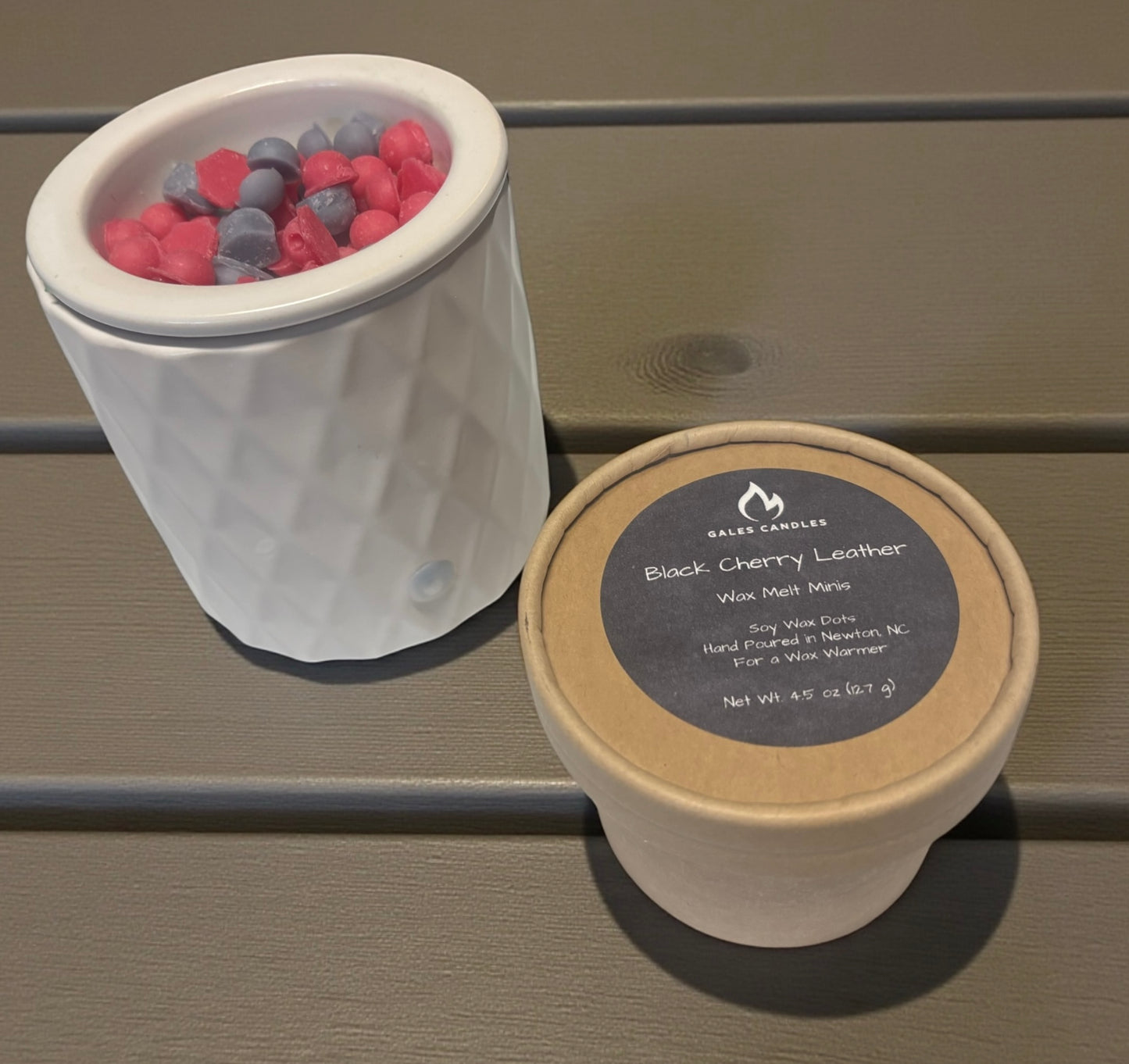 Black Cherry Leather- Wax Melt Minis