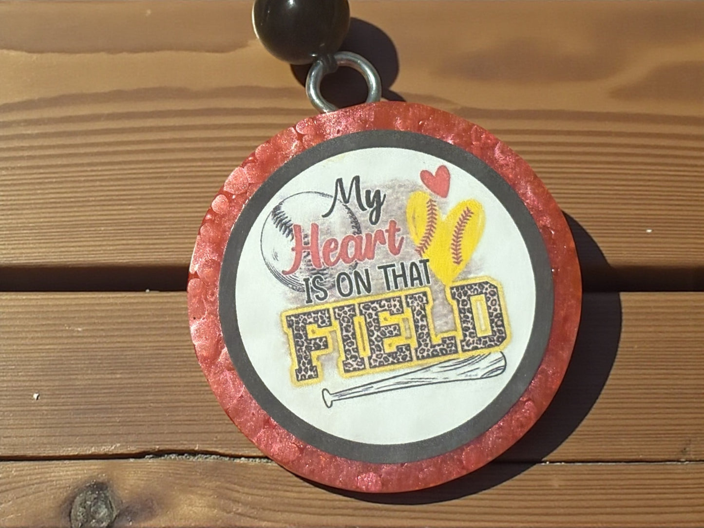 My Heart Is On That Field Freshie- Black Cherry Leather