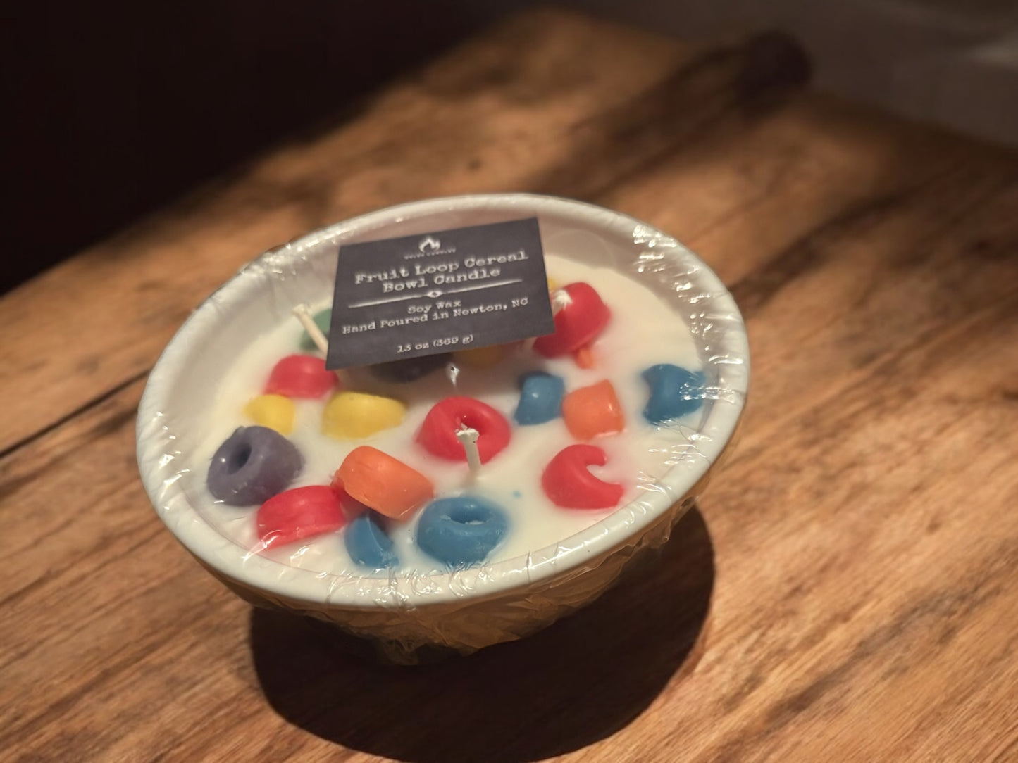 Fruit Loop Cereal Bowl Candle