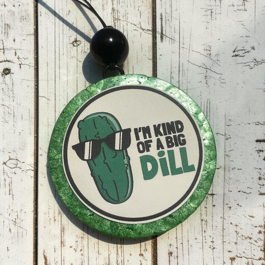 Kind a Big Dill Freshie- Mahogany Teakwood & Leather