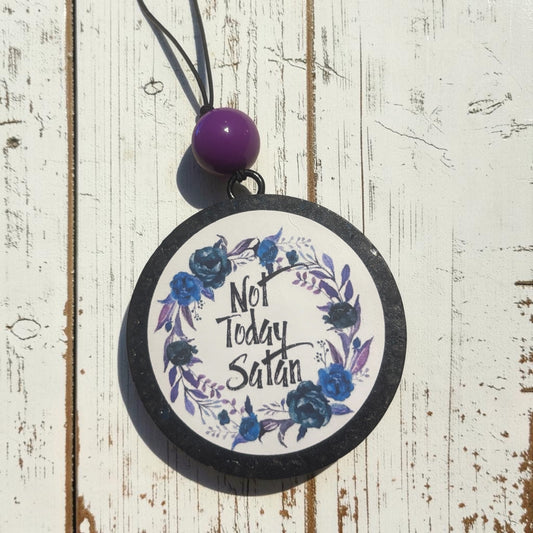 Not Today Satan Freshie- Strawberry Leather