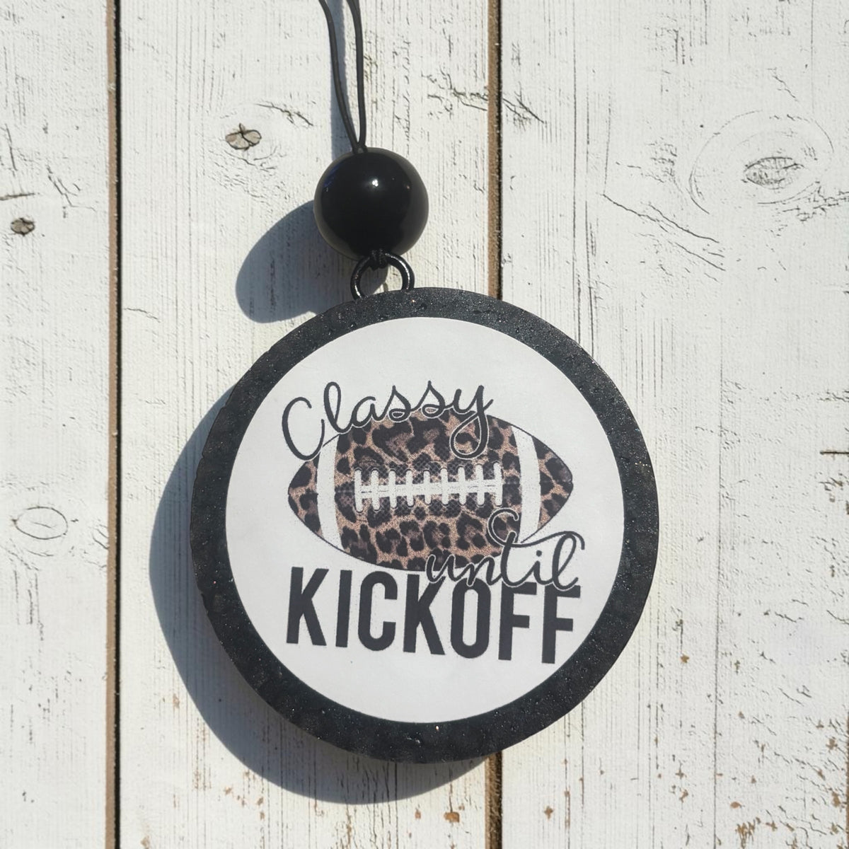 Classy Until Kickoff Freshie- Black Cherry Leather