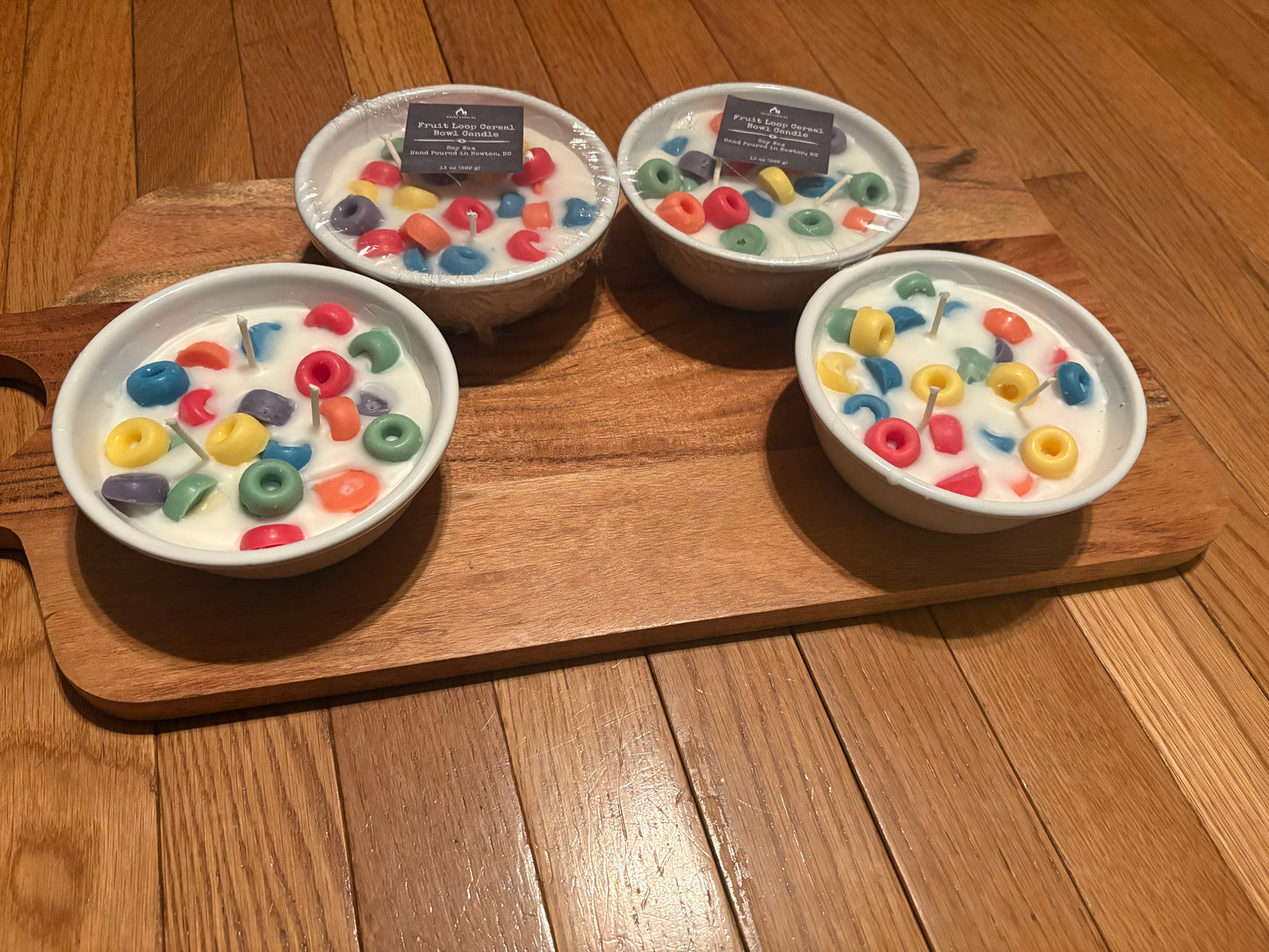 Fruit Loop Cereal Bowl Candle