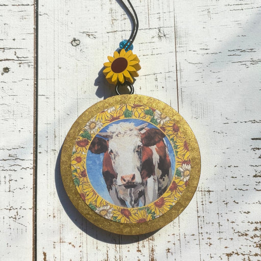 Sunflower Cow Freshie- Love Spell
