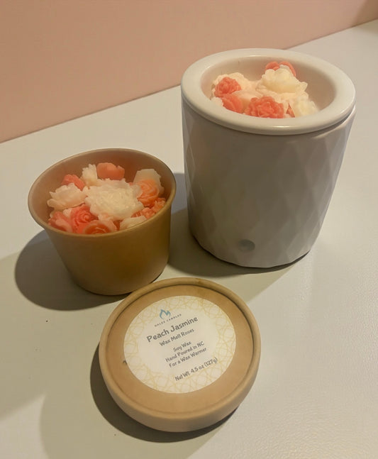 Peach Jasmine- Wax Melt Roses