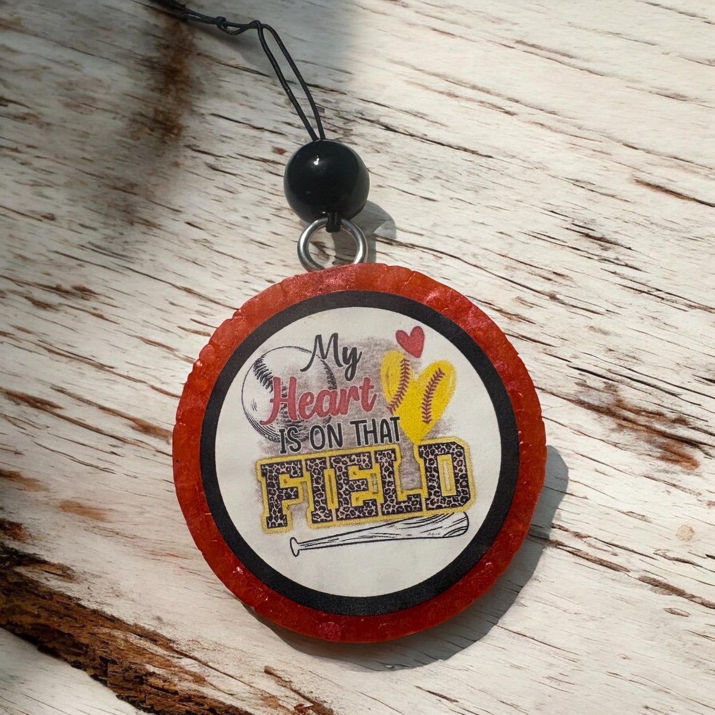 My Heart Is on that Field- Black Cherry Leather