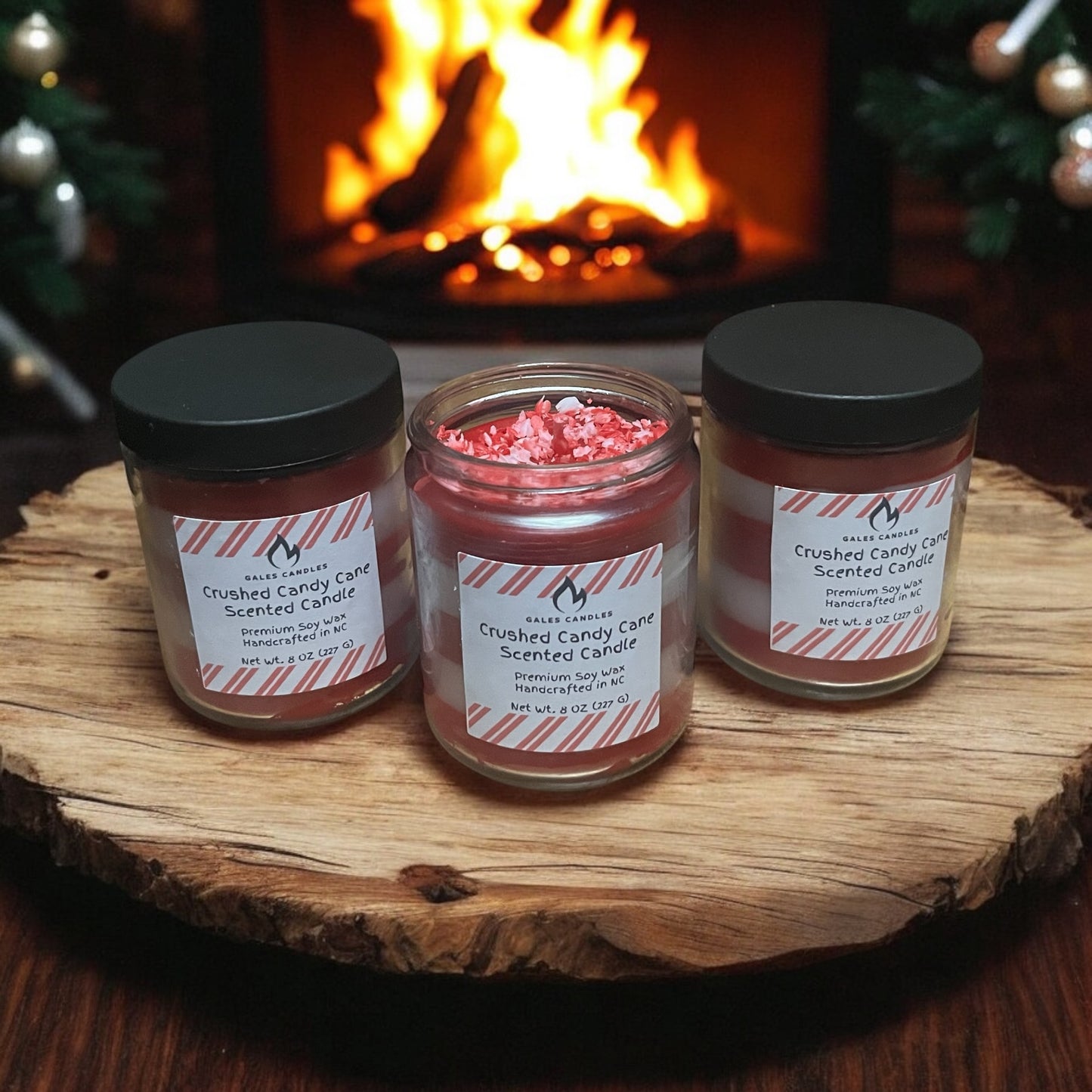 Crushed Candy Cane Scented Candle