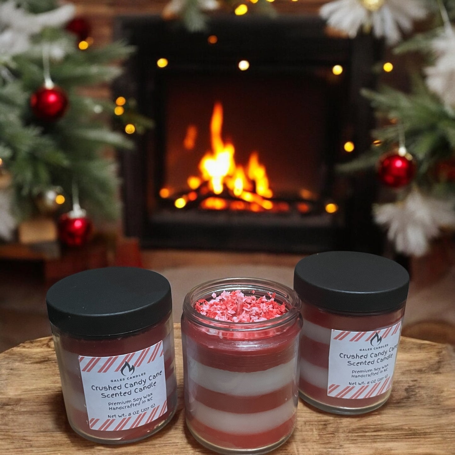 Crushed Candy Cane Scented Candle