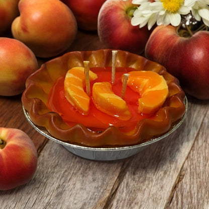 Peach Cobbler Candle Pie