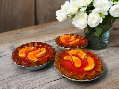 Peach Cobbler Candle Pie