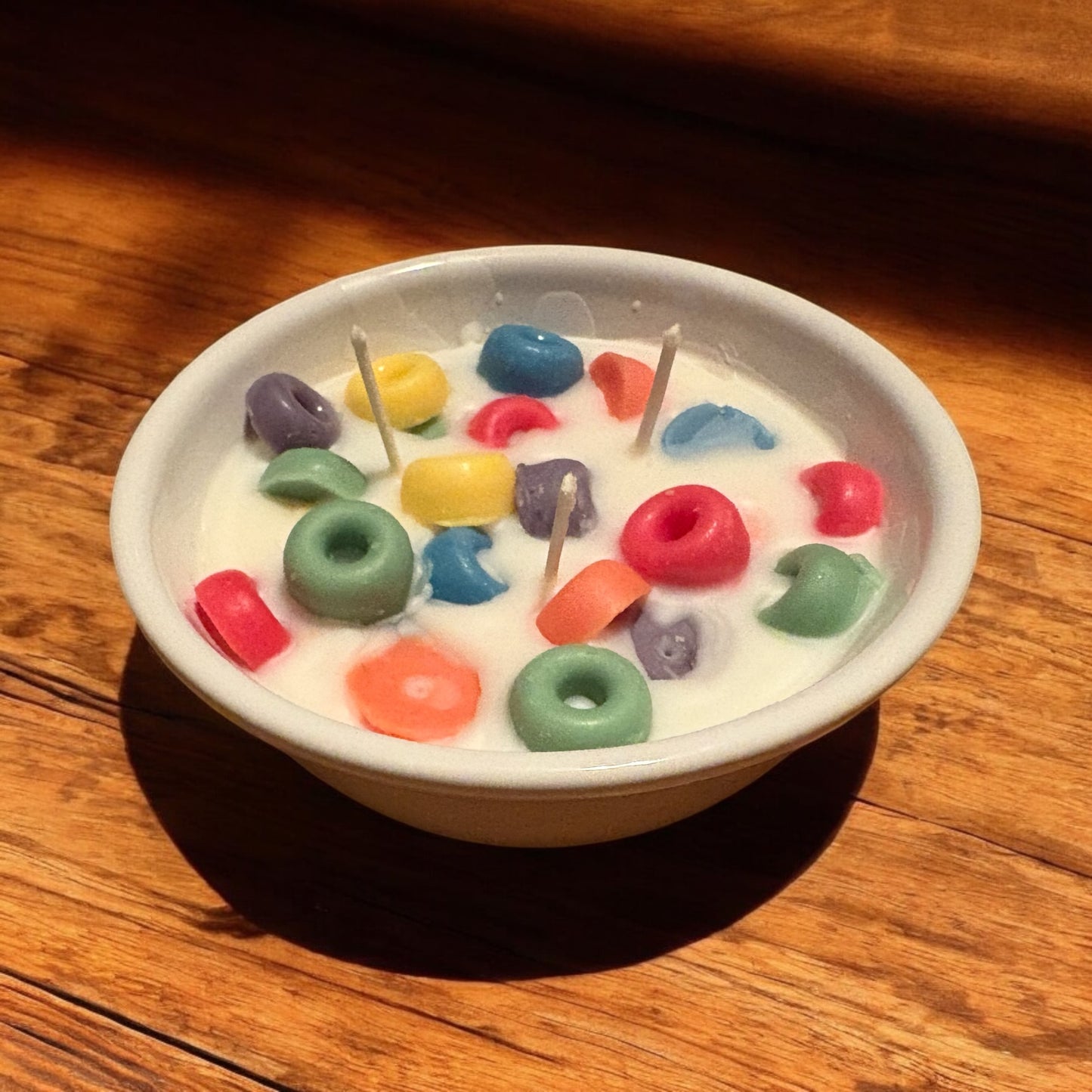 Fruit Loop Cereal Bowl Candle