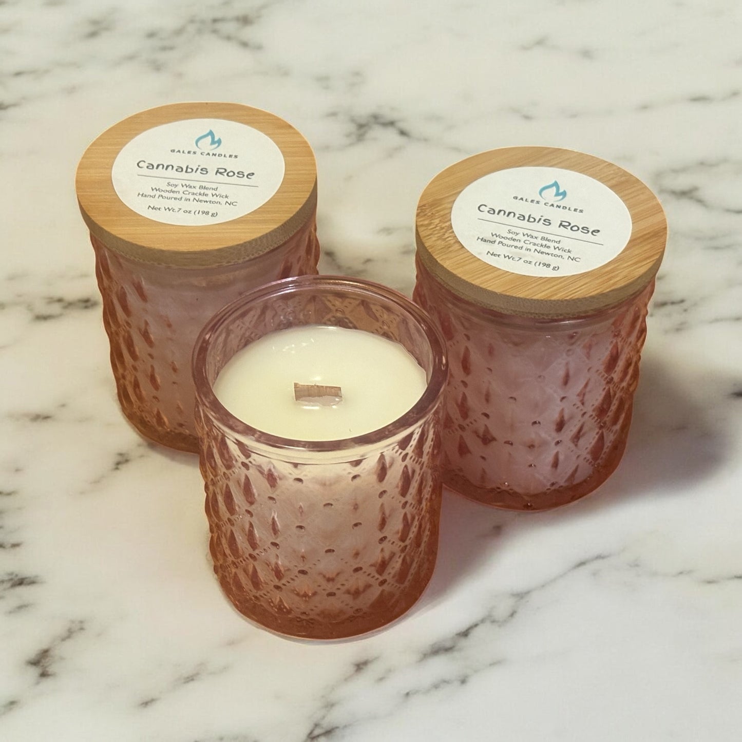 Cannabis Rose Candle