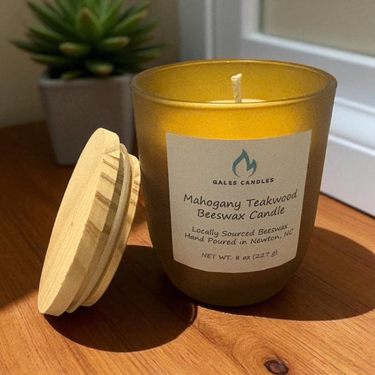 Mahogany Teakwood Beeswax Candle