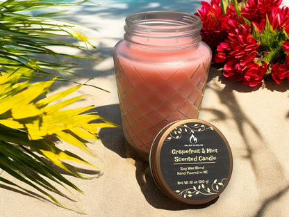 Grapefruit & Mint Scented Candle (Large)