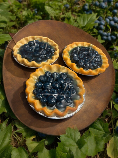 Blueberry Cobbler Candle Pie