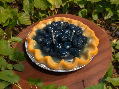 Blueberry Cobbler Candle Pie