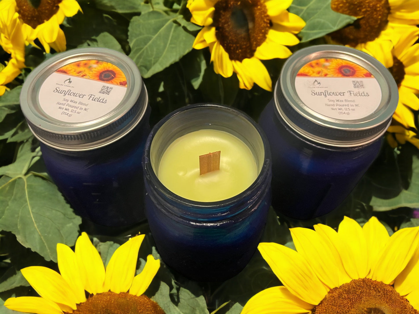 Sunflower Mason Jar Candle