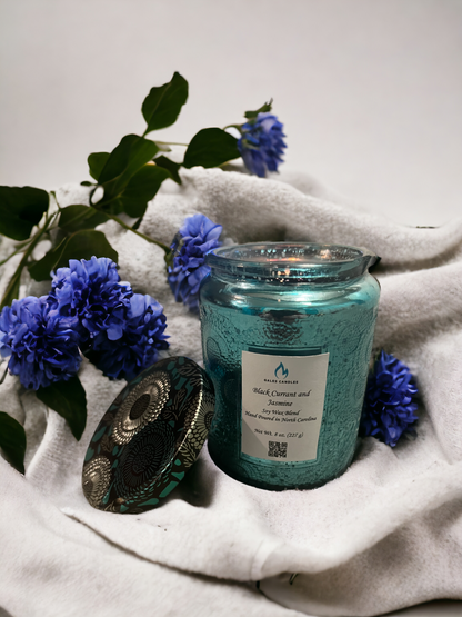 Teal Illuminate Candle- Black Currant and Jasmine Scent