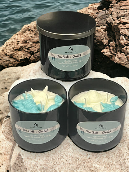 Sea Salt + Orchid Scented Candle